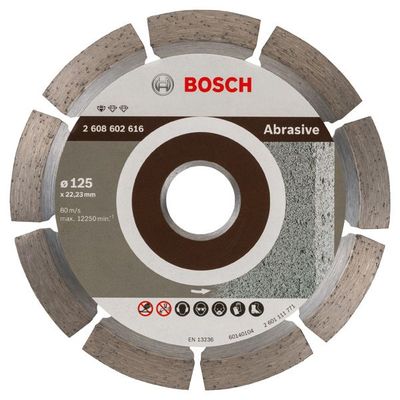 BOSCH Diamanttrennscheibe Standard for Abrasive, 125 x 22,23 x 6 x 7 mm