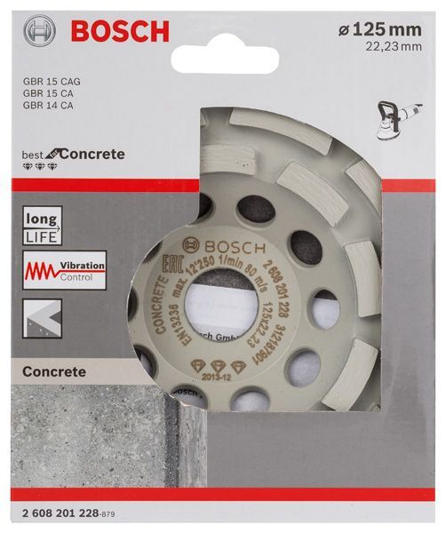 BOSCH Diamanttopfscheibe Best for Concrete 125 x 22,23 x 4,5 mm