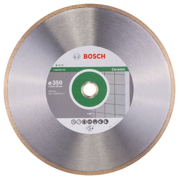 BOSCH Diamanttrennscheibe Standard for Ceramic, 350 x 30 + 25,40 x 2 x 7 mm