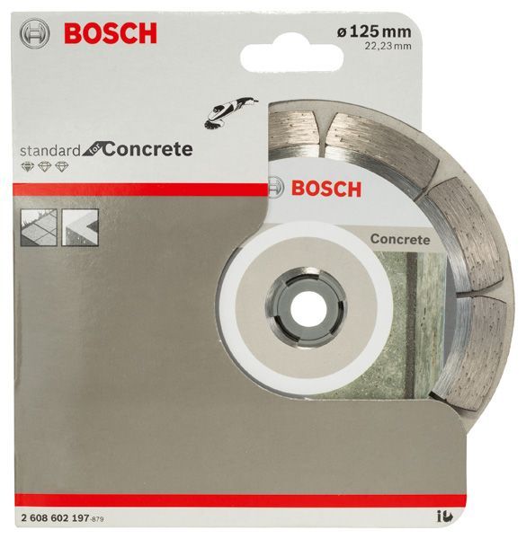BOSCH Diamanttrennscheibe Standard for Concrete, 125 x 22,23 x 1,6 x 10 mm, 1er-Pack