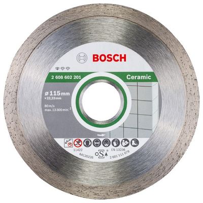 BOSCH Diamanttrennscheibe Standard for Ceramic, 115 x 22,23 x 1,6 x 7 mm, 1er-Pack