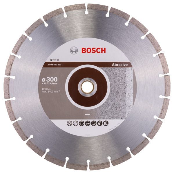 BOSCH Diamanttrennscheibe Standard for Abrasive, 300 x 20,00/25,40 x 2,8 x 10 mm