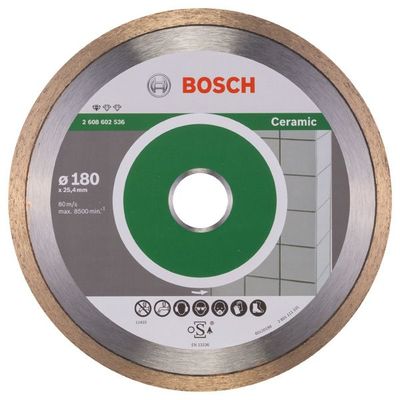 BOSCH Diamanttrennscheibe Standard for Ceramic, 180 x 25,40 x 1,6 x 7 mm