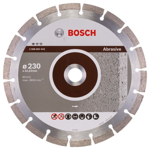 BOSCH Diamanttrennscheibe Standard for Abrasive, 230 x 22,23 x 2,3 x 10 mm