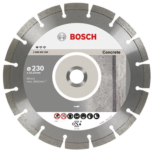 BOSCH Diamanttrennscheibe Standard for Concrete, 230 x 22,23 x 2,3 x 10 mm, 10er-Pack