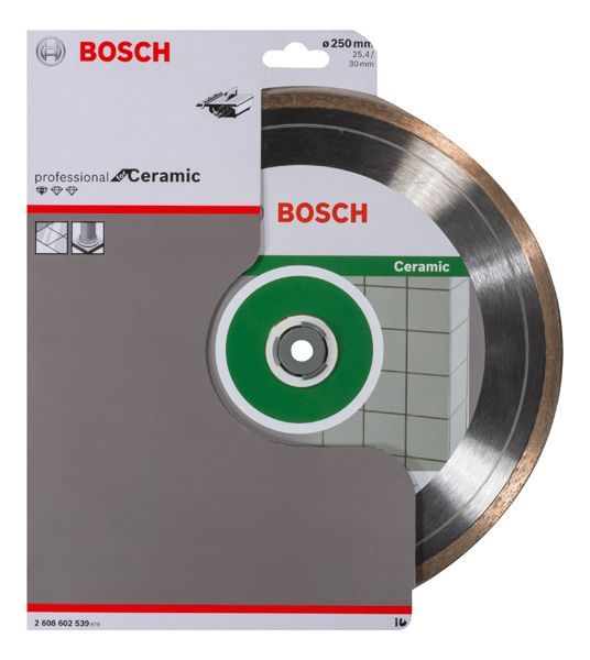 BOSCH Diamanttrennscheibe Standard for Ceramic, 250 x 30 + 25,40 x 1,6 x 7 mm