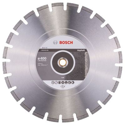 BOSCH Diamanttrennscheibe Standard for Asphalt, 400 x 20,00/25,40 x 3,6 x 8 mm