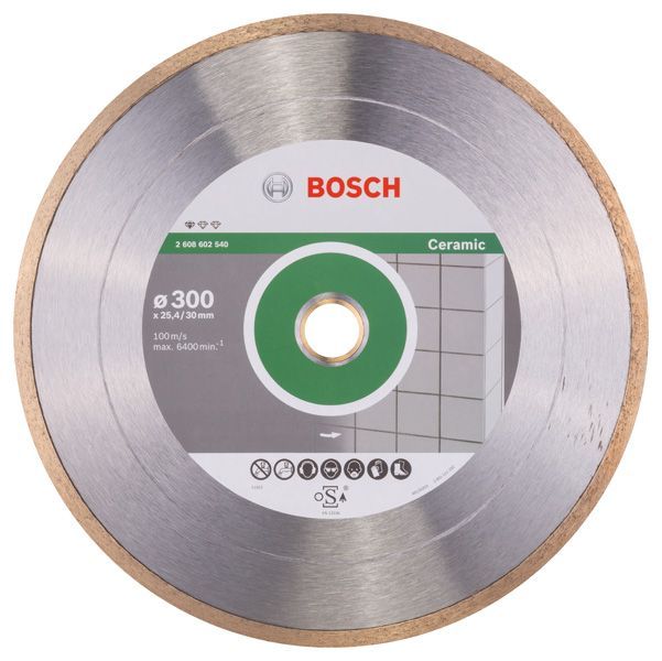 BOSCH Diamanttrennscheibe Standard for Ceramic, 300 x 30 + 25,40 x 2 x 7 mm