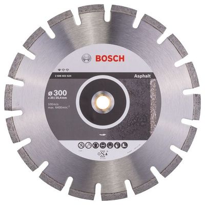 BOSCH Diamanttrennscheibe Standard for Asphalt, 300 x 20,00/25,40 x 2,8 x 8 mm