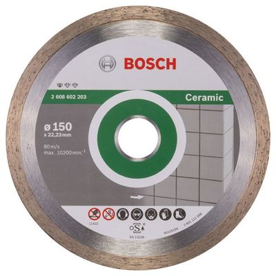 BOSCH Diamanttrennscheibe Standard for Ceramic, 150 x 22,23 x 1,6 x 7 mm, 1er-Pack