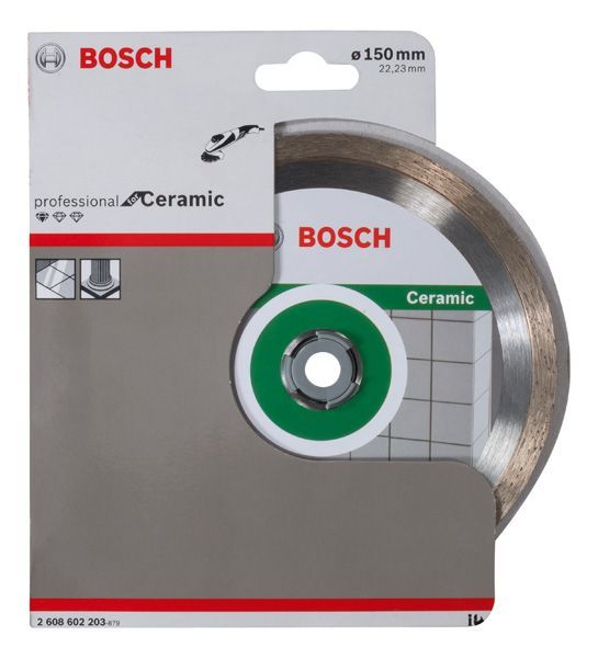 BOSCH Diamanttrennscheibe Standard for Ceramic, 150 x 22,23 x 1,6 x 7 mm, 1er-Pack