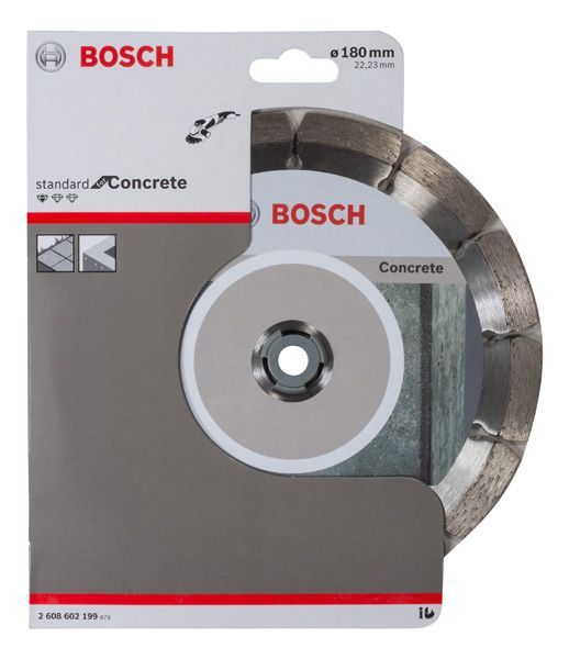 BOSCH Diamanttrennscheibe Standard for Concrete, 180 x 22,23 x 2 x 10 mm, 1er-Pack