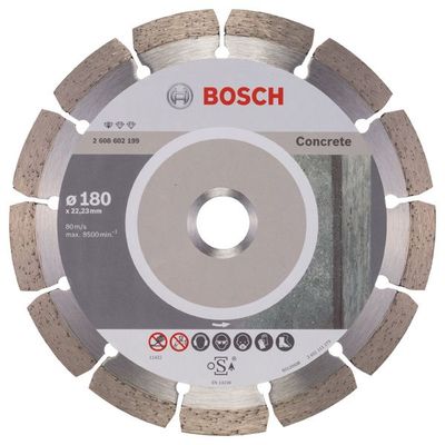BOSCH Diamanttrennscheibe Standard for Concrete, 180 x 22,23 x 2 x 10 mm, 1er-Pack