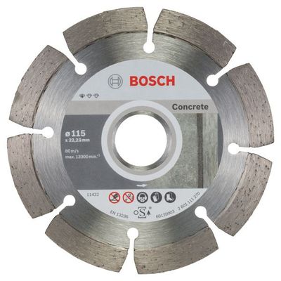 BOSCH Diamanttrennscheibe Standard for Concrete, 115 x 22,23 x 1,6 x 10 mm, 10er-Pack