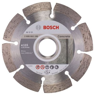 BOSCH Diamanttrennscheibe Standard for Concrete, 115 x 22,23 x 1,6 x 10 mm, 1er-Pack