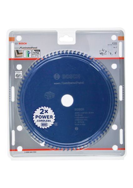BOSCH Akku-Kreissägeblatt Expert for Laminated Panel, 254 x 2,6/1,8 x 30, 78 Zähne