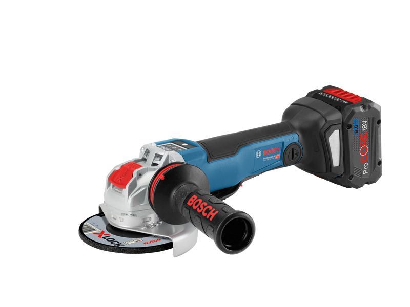 BOSCH Akku-Winkelschleifer mit X-LOCK GWX 18V-10 PSC, L-BOXX 136