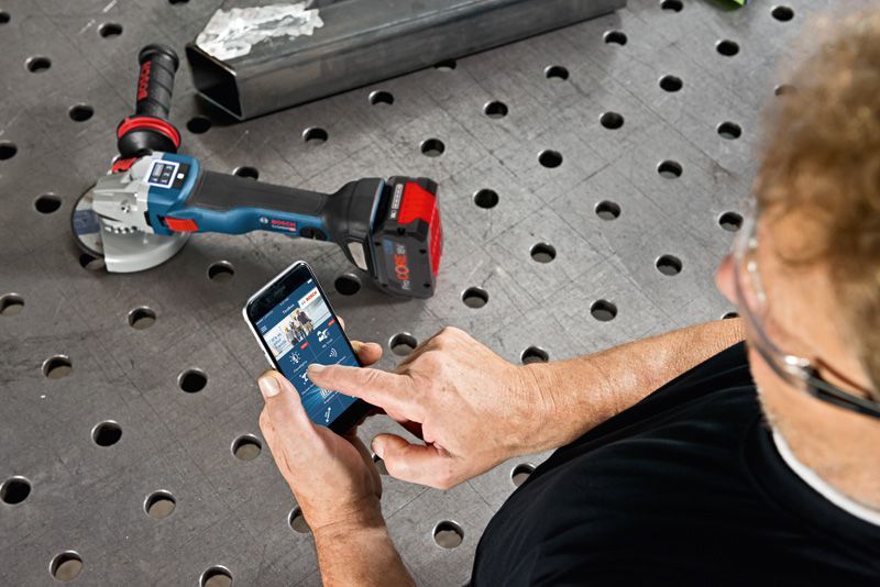 BOSCH Akku-Winkelschleifer GWS 18V-10 SC, L-BOXX