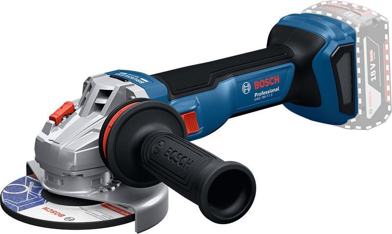 BOSCH Akku-Winkelschleifer GWS 18V-11 S, L-BOXX 136