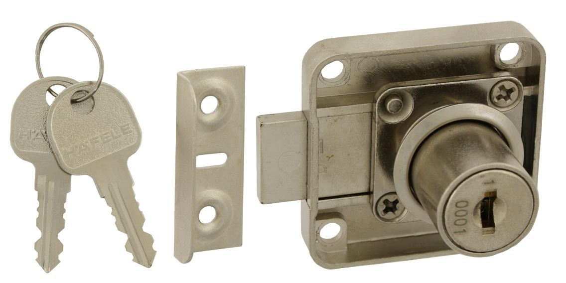Anschlagschloss vernickelt rechts VSSP 25 mm
