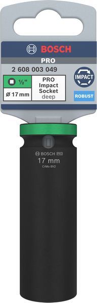 BOSCH &quot;PRO Impact Steckschlüsselsatz, 1/2&quot;&quot;, 17 mm, tief&quot;