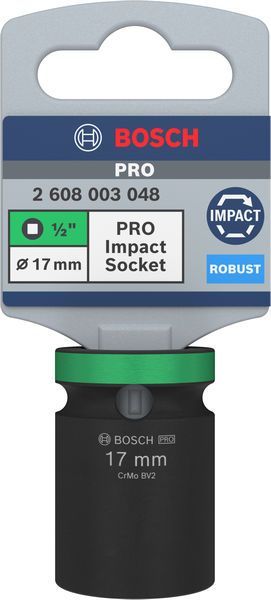 BOSCH &quot;PRO Impact Steckschlüsselsatz, 1/2&quot;&quot;, 17 mm, Standard&quot;
