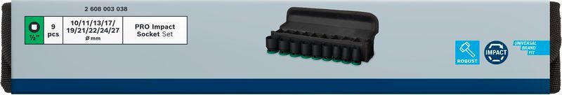 BOSCH &quot;PRO Impact Steckschlüsselsatz Set, 1/2&quot;&quot;, Standard, 9‑tlg.&quot;
