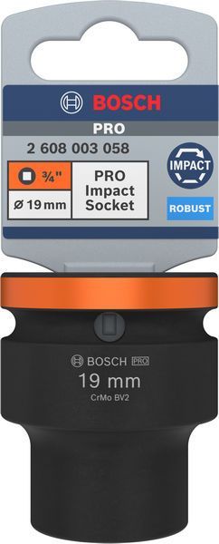 BOSCH &quot;PRO Impact Steckschlüsselsatz, 3/4&quot;&quot;, 19 mm, Standard&quot;