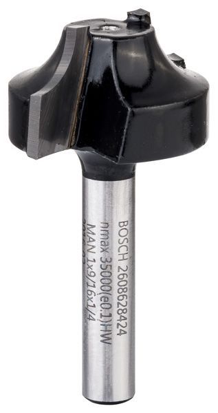 BOSCH &quot;Kantenform-Ovolo-Fräser, 1/4&quot;&quot;, R1 6,3 mm, D 25,4 mm, L 14 mm, G 46 mm&quot;