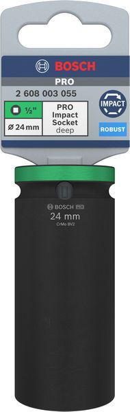 BOSCH &quot;PRO Impact Steckschlüsselsatz, 1/2&quot;&quot;, 24 mm, tief&quot;