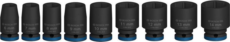 BOSCH "PRO Impact Steckschlüsselsatz Set, 1/4"", Standard, 9‑tlg."