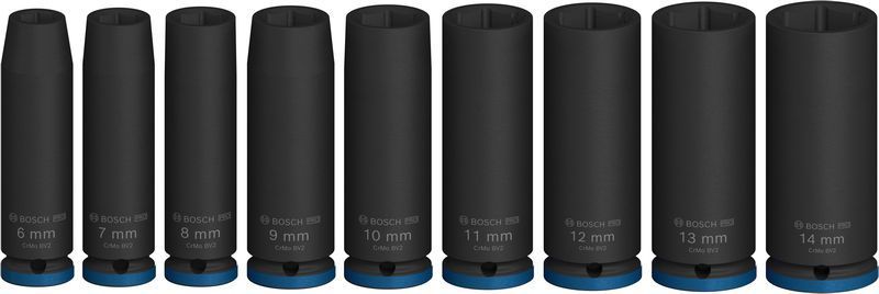 BOSCH &quot;PRO Impact Steckschlüsselsatz Set, 1/4&quot;&quot;, tief, 9‑tlg.&quot;