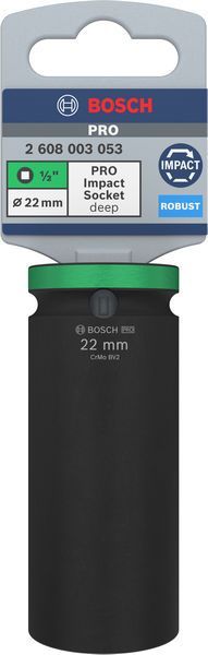 BOSCH &quot;PRO Impact Steckschlüsselsatz, 1/2&quot;&quot;, 22 mm, tief&quot;