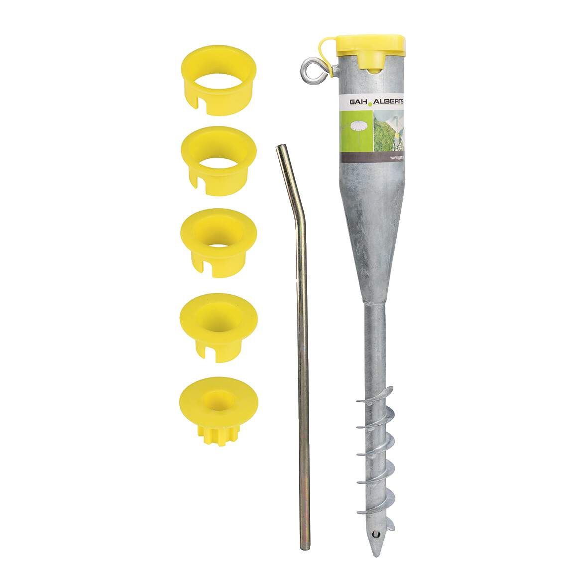 ALBERTS Einschraub-Bodenhülse fverzinkt 560mm,für Rohre DM 25-65mm