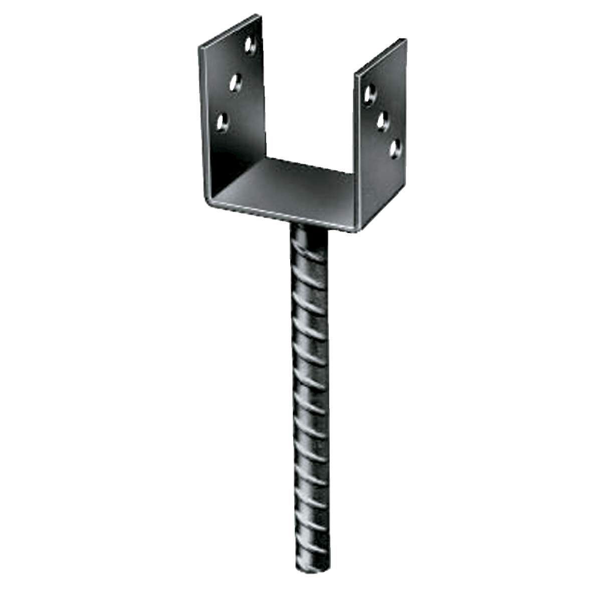 ALBERTS Pfostenträger-U 101mm mit Betonanker geriffelt