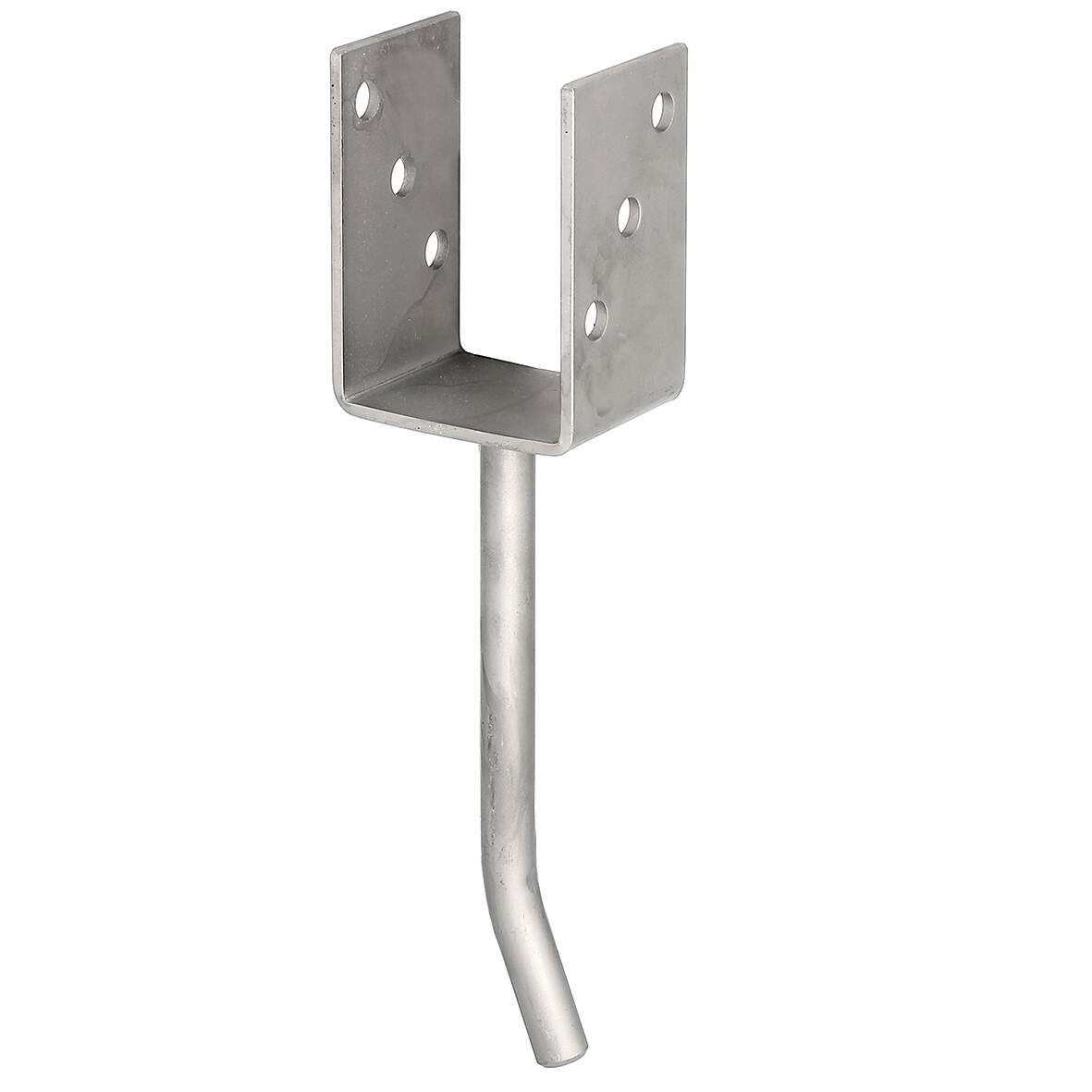 ALBERTS U-Pfostenträger 91x100mm NIRO mit Betonank.a.Rundst.