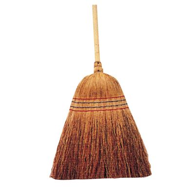 ALEDIN Reisstrohbesen 4fach genäht Naturstiel 100cm ca. 800 gr.