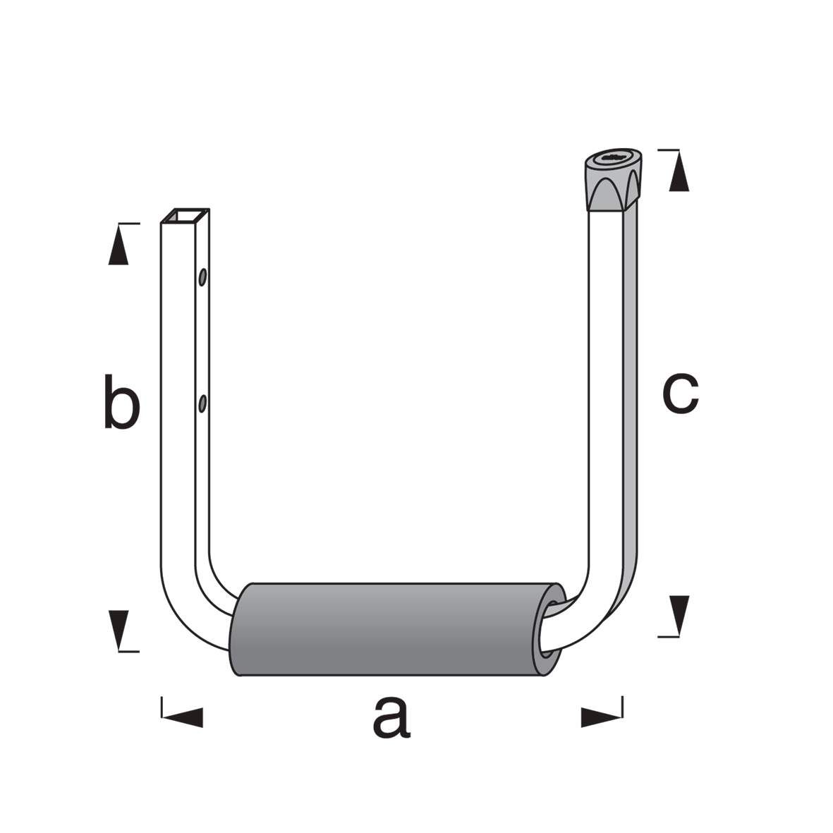 ALFER Surfboardhalter verzinkt 215x200x250mm,max.Belast.30kg
