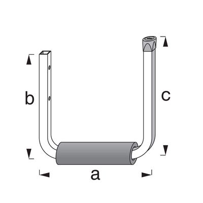 ALFER Surfboardhalter verzinkt 215x200x250mm,max.Belast.30kg