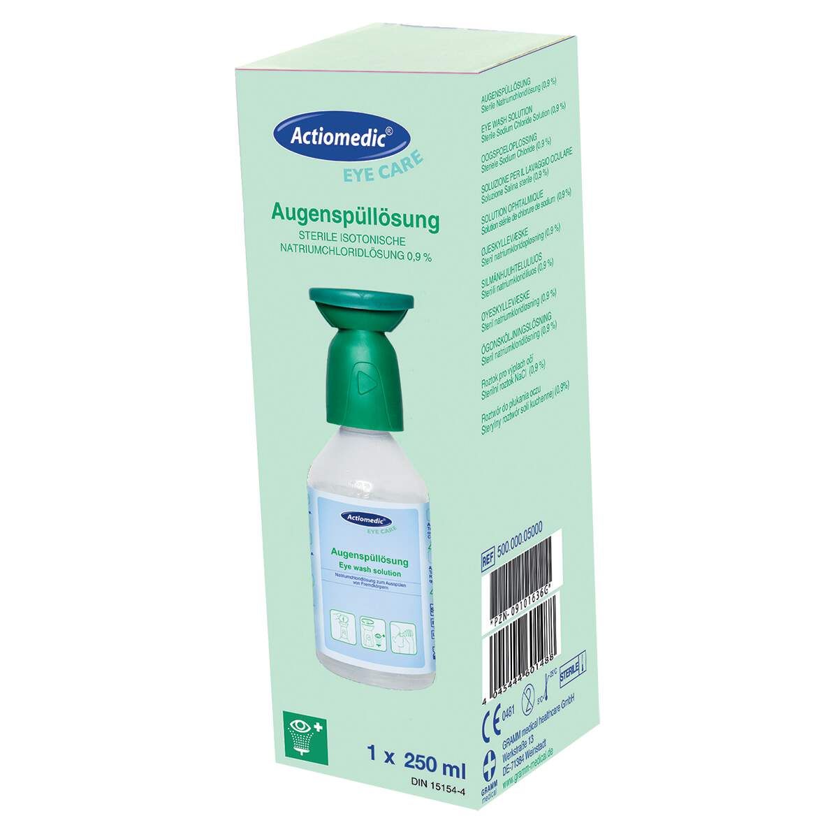 ACTIOMEDIC Augenspülflasche 500ml mit Natriumchloridlösung 0,9%