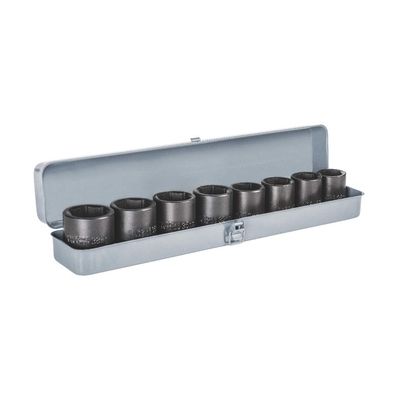 AIRCRAFT Schlagnussen-Satz 3/4&quot; 8--teilig DM 26-38 mm in Metallbox