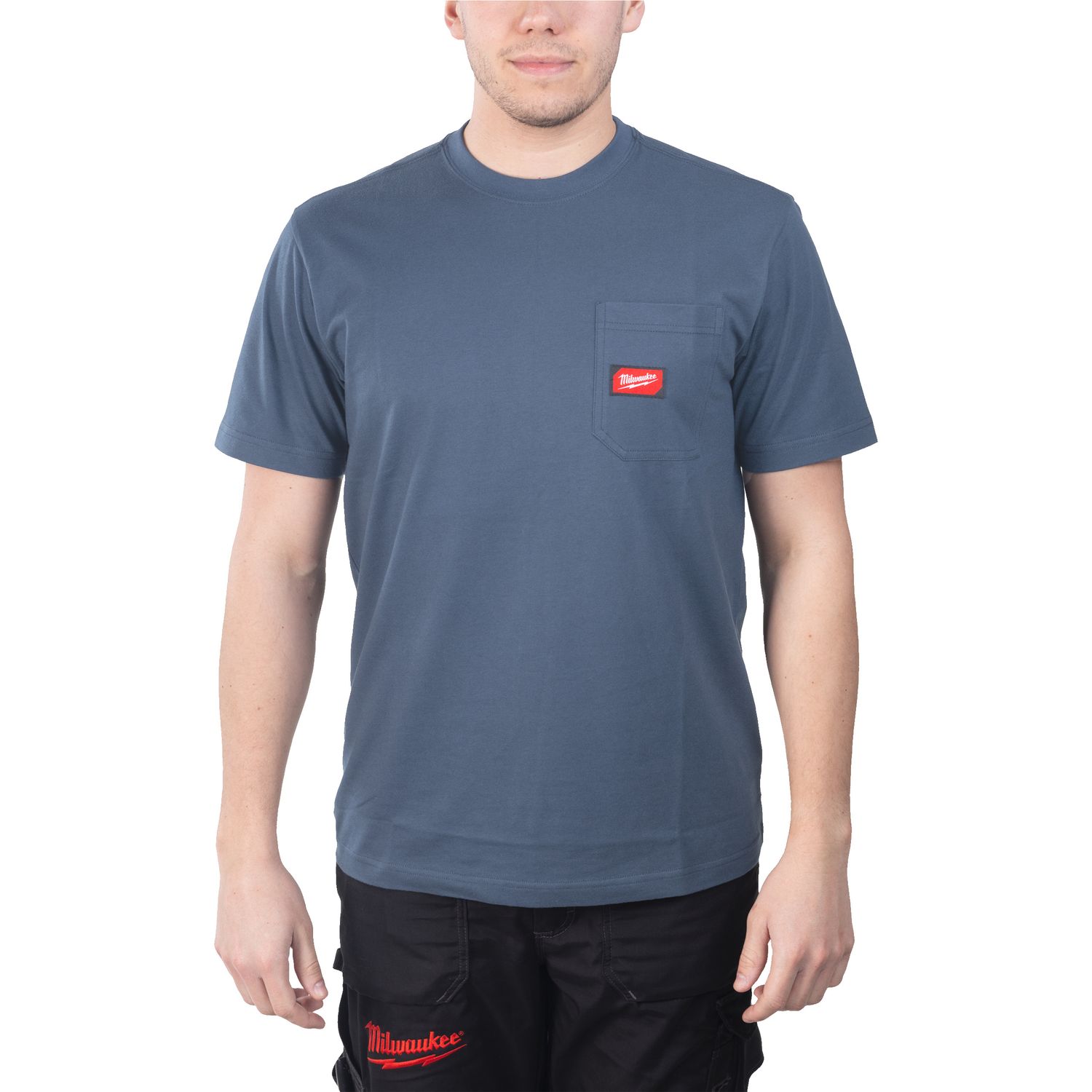 MILWAUKEE Arbeits-T-Shirt blau mit UV-Schutz WTSSBLU-XXL