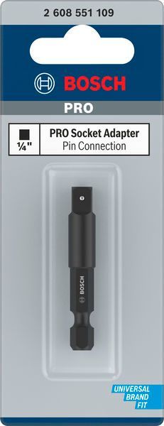 BOSCH &quot;PRO Socket Adapter mit Stiftverbindung, 1/4&quot;&quot;, 50 mm&quot;