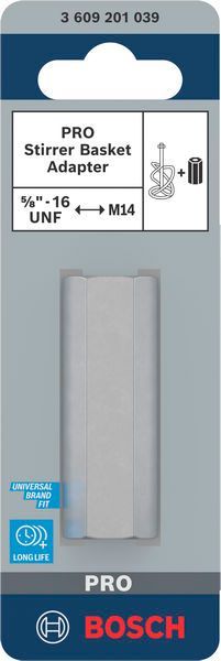 BOSCH &quot;PRO Rührkorb Adapter, M14 auf 5/8&quot;&quot;-16 UN-2a-Innengewinde&quot;