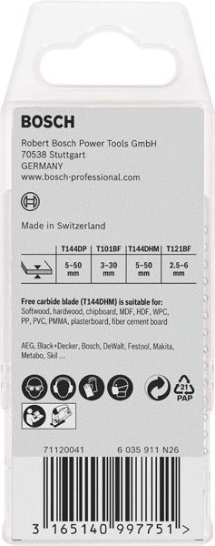 BOSCH 15‑tlg. Stichsägeblatt-Set für Holz und Metall, T-Schaft