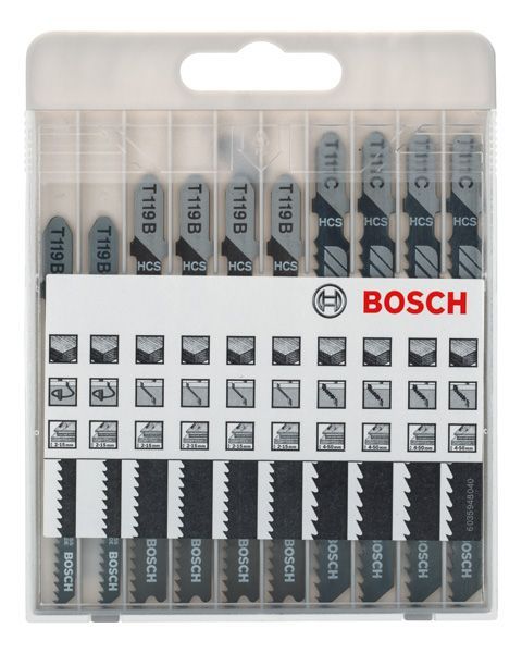 BOSCH 10-tlg. Stichsägeblatt-Set Basic for Wood