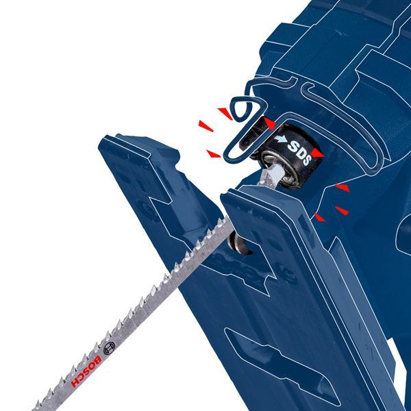 BOSCH 5-tlg. Stichsägeblatt-Set Wood and Plastics, T-Schaft