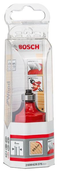 BOSCH Abrundfräser Expert for Wood, 8 mm, D 31,75 mm, R1 9,5 mm, L 18 mm, G 60 mm