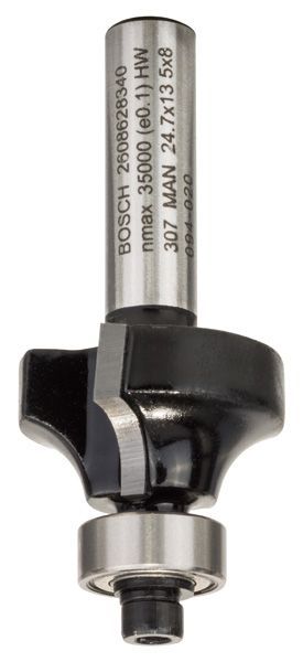 BOSCH Abrundfräser, 8 mm, R1 6 mm, L 13,2 mm, G 53 mm