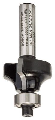 BOSCH Abrundfräser, 8 mm, R1 6 mm, L 13,2 mm, G 53 mm